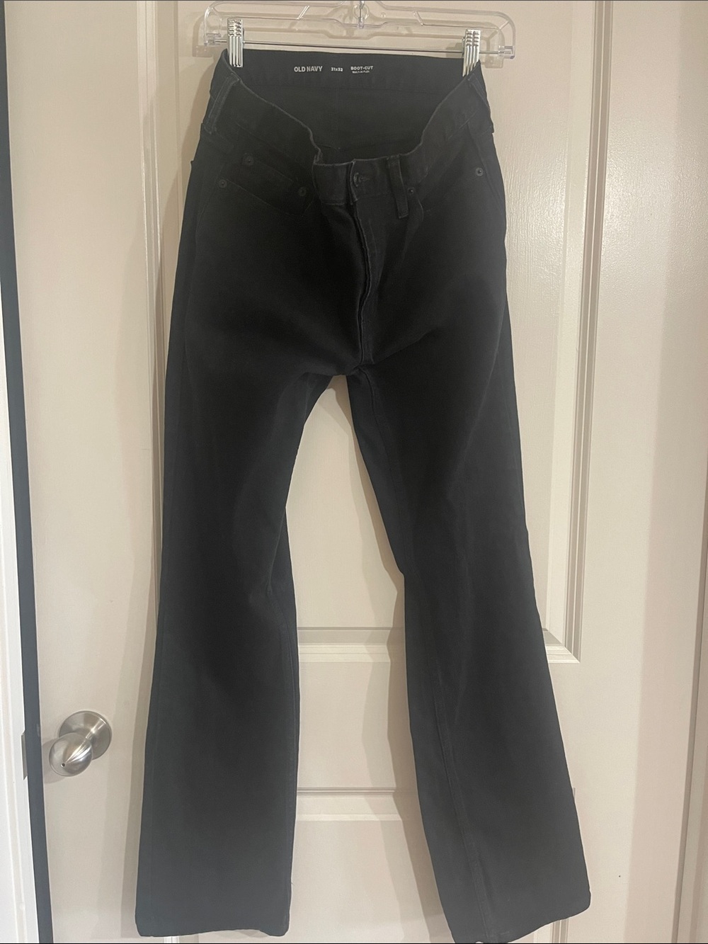 Old Navy Men's Black Bootcut Jeans - Classic Five-Pocket. Built in flex